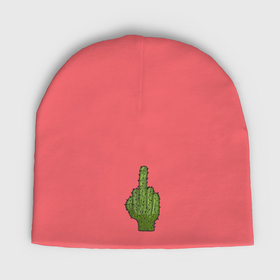 Мужская шапка демисезонная с принтом Cactus fuck в Белгороде,  |  | Тематика изображения на принте: 