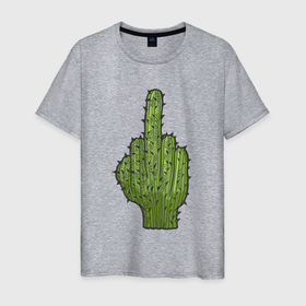 Мужская футболка хлопок с принтом Cactus fuck , 100% хлопок | прямой крой, круглый вырез горловины, длина до линии бедер, слегка спущенное плечо. | 