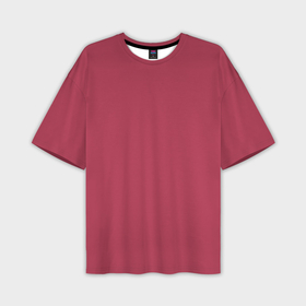 Мужская футболка oversize 3D с принтом Однотонный красно малиновый брусничный цвет ,  |  | 