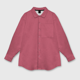 Мужская рубашка oversize 3D с принтом Однотонный красно малиновый брусничный цвет ,  |  | 