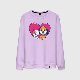 Мужской свитшот хлопок с принтом Pets friends в городе Новоалтайск, 100% хлопок |  | Тематика изображения на принте: 