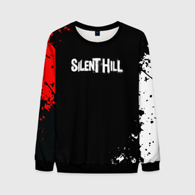 Мужской свитшот 3D с принтом Silenthill краски в Калуге, 100% полиэстер с мягким внутренним слоем | круглый вырез горловины, мягкая резинка на манжетах и поясе, свободная посадка по фигуре | 