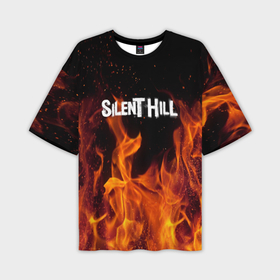 Мужская футболка oversize 3D с принтом Silent hill огонь в Екатеринбурге,  |  | 
