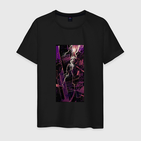Мужская футболка хлопок с принтом Башня таро cyberpunk 2077 в Белгороде, 100% хлопок | прямой крой, круглый вырез горловины, длина до линии бедер, слегка спущенное плечо. | 