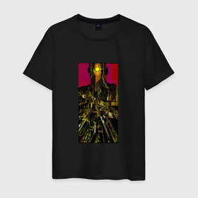 Мужская футболка хлопок с принтом Мир таро cyberpunk 2077 в Курске, 100% хлопок | прямой крой, круглый вырез горловины, длина до линии бедер, слегка спущенное плечо. | 