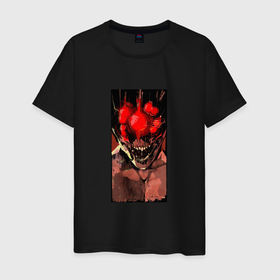 Мужская футболка хлопок с принтом Дьявол таро cyberpunk 2077 в Курске, 100% хлопок | прямой крой, круглый вырез горловины, длина до линии бедер, слегка спущенное плечо. | 