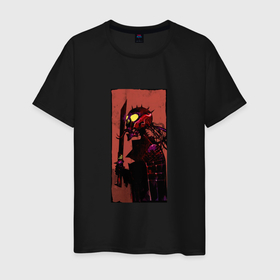 Мужская футболка хлопок с принтом Смерть таро cyberpunk 2077 в Курске, 100% хлопок | прямой крой, круглый вырез горловины, длина до линии бедер, слегка спущенное плечо. | 