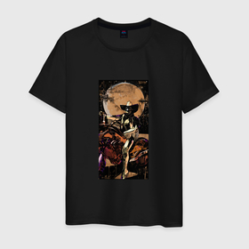 Мужская футболка хлопок с принтом Солнце таро cyberpunk 2077 в Новосибирске, 100% хлопок | прямой крой, круглый вырез горловины, длина до линии бедер, слегка спущенное плечо. | Тематика изображения на принте: 