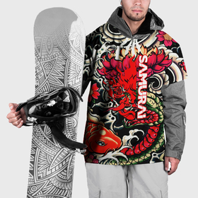 Накидка на куртку 3D с принтом Samurai татуировки в Петрозаводске, 100% полиэстер |  | 