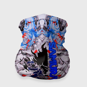 Бандана-труба 3D с принтом Samurai cyberpunk карпы кои в Екатеринбурге, 100% полиэстер, ткань с особыми свойствами — Activecool | плотность 150‒180 г/м2; хорошо тянется, но сохраняет форму | 