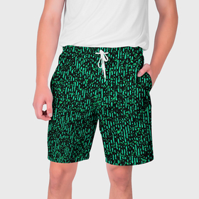 Мужские шорты 3D с принтом Абстрактный полосатый зелёный в Белгороде,  полиэстер 100% | прямой крой, два кармана без застежек по бокам. Мягкая трикотажная резинка на поясе, внутри которой широкие завязки. Длина чуть выше колен | 