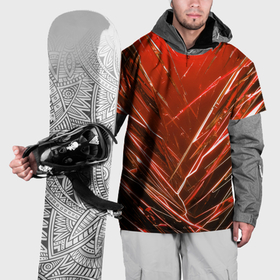 Накидка на куртку 3D с принтом Красные ломаные молнии в Белгороде, 100% полиэстер |  | Тематика изображения на принте: 
