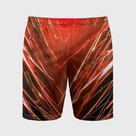 Мужские шорты спортивные с принтом Красные ломаные молнии в Белгороде,  |  | Тематика изображения на принте: 