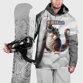 Накидка на куртку 3D с принтом Catzilla big , 100% полиэстер |  | Тематика изображения на принте: 