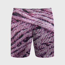 Мужские шорты спортивные с принтом Сиреневые нити ,  |  | Тематика изображения на принте: 