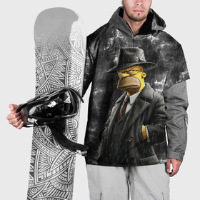 Накидка на куртку 3D с принтом Гомер гангстер в Петрозаводске, 100% полиэстер |  | 