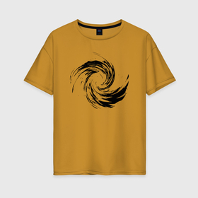 Женская футболка хлопок Oversize с принтом Магический круг эзотерика в Тюмени, 100% хлопок | свободный крой, круглый ворот, спущенный рукав, длина до линии бедер
 | 