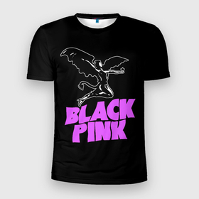 Мужская футболка 3D Slim с принтом Black Pink   Sabbath в Новосибирске, 100% полиэстер с улучшенными характеристиками | приталенный силуэт, круглая горловина, широкие плечи, сужается к линии бедра | 