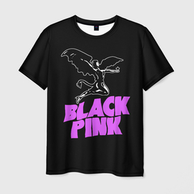 Мужская футболка 3D с принтом Black Pink   Sabbath в Тюмени, 100% полиэфир | прямой крой, круглый вырез горловины, длина до линии бедер | 