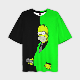 Мужская футболка oversize 3D с принтом Гомер вектор ,  |  | 
