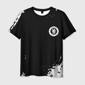 Мужская футболка 3D с принтом Chelsea футбольный клуб краски в Екатеринбурге, 100% полиэфир | прямой крой, круглый вырез горловины, длина до линии бедер | Тематика изображения на принте: 