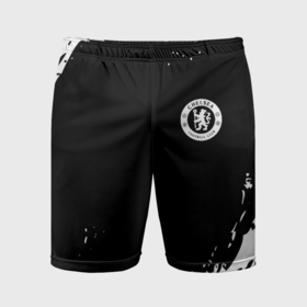 Мужские шорты спортивные с принтом Chelsea футбольный клуб краски в Курске,  |  | 