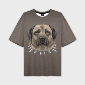 Мужская футболка oversize 3D с принтом Собака породы кангал в Кировске,  |  | 