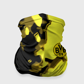 Бандана-труба 3D с принтом Borussia sport geometry yellow в Петрозаводске, 100% полиэстер, ткань с особыми свойствами — Activecool | плотность 150‒180 г/м2; хорошо тянется, но сохраняет форму | 