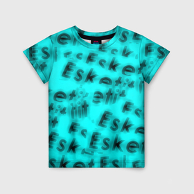Детская футболка 3D с принтом Esketit Lil Pump blur в Курске, 100% гипоаллергенный полиэфир | прямой крой, круглый вырез горловины, длина до линии бедер, чуть спущенное плечо, ткань немного тянется | Тематика изображения на принте: 