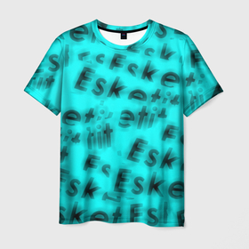Мужская футболка 3D с принтом Esketit Lil Pump blur в Санкт-Петербурге, 100% полиэфир | прямой крой, круглый вырез горловины, длина до линии бедер | Тематика изображения на принте: 