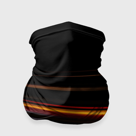 Бандана-труба 3D с принтом Оранжевая яркая полоса на черной абстракции в Кировске, 100% полиэстер, ткань с особыми свойствами — Activecool | плотность 150‒180 г/м2; хорошо тянется, но сохраняет форму | 
