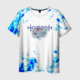 Мужская футболка 3D с принтом Horizon Zero Dawn кровь роботов в Белгороде, 100% полиэфир | прямой крой, круглый вырез горловины, длина до линии бедер | Тематика изображения на принте: 