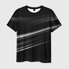 Мужская футболка 3D с принтом Black abstract  background в Курске, 100% полиэфир | прямой крой, круглый вырез горловины, длина до линии бедер | 