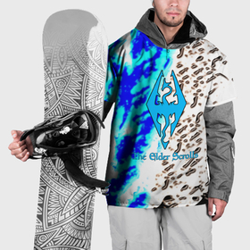 Накидка на куртку 3D с принтом The elder scrolls довакин текстура в Белгороде, 100% полиэстер |  | 