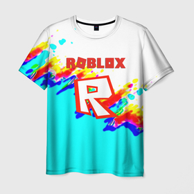 Мужская футболка 3D с принтом Roblox true color в Санкт-Петербурге, 100% полиэфир | прямой крой, круглый вырез горловины, длина до линии бедер | 