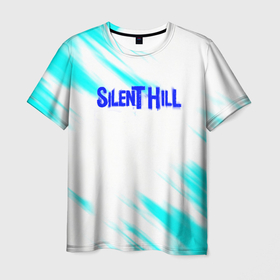 Мужская футболка 3D с принтом Silent hill краски в Екатеринбурге, 100% полиэфир | прямой крой, круглый вырез горловины, длина до линии бедер | Тематика изображения на принте: 