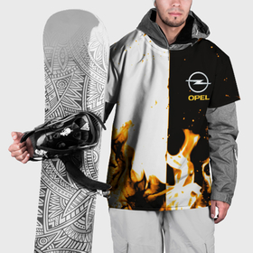 Накидка на куртку 3D с принтом Opel огонь текстура в Курске, 100% полиэстер |  | 
