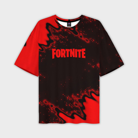 Мужская футболка oversize 3D с принтом Fortnite game colors red ,  |  | 