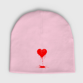 Мужская шапка демисезонная с принтом Bloody heart в Тюмени,  |  | Тематика изображения на принте: 
