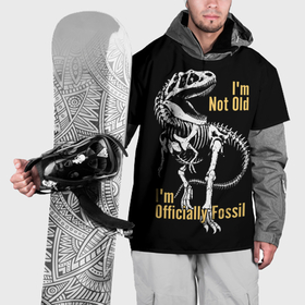 Накидка на куртку 3D с принтом Im not old   Im officially fossil в Екатеринбурге, 100% полиэстер |  | Тематика изображения на принте: 