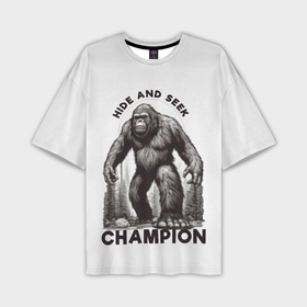 Мужская футболка oversize 3D с принтом Чемпион по пряткам в Курске,  |  | Тематика изображения на принте: 