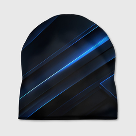 Шапка 3D с принтом Темно синий абстрактный фон абстракция в Кировске, 100% полиэстер | универсальный размер, печать по всей поверхности изделия | 
