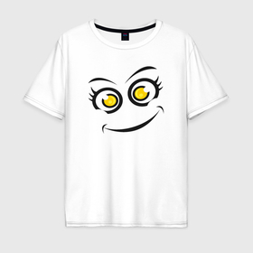 Мужская футболка хлопок Oversize с принтом Cute emoji в Кировске, 100% хлопок | свободный крой, круглый ворот, “спинка” длиннее передней части | 