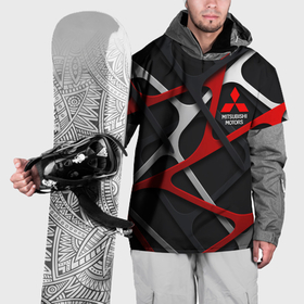 Накидка на куртку 3D с принтом Mitsubishi   texture в Тюмени, 100% полиэстер |  | 