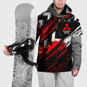 Накидка на куртку 3D с принтом Mitsubishi   sport style в Екатеринбурге, 100% полиэстер |  | Тематика изображения на принте: 