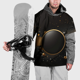 Накидка на куртку 3D с принтом Black gold  luxury  abstract в Тюмени, 100% полиэстер |  | Тематика изображения на принте: 