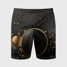 Мужские шорты спортивные с принтом Black gold  luxury  abstract в Новосибирске,  |  | 