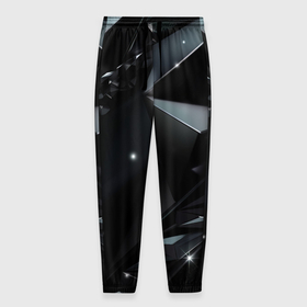 Мужские брюки 3D с принтом Black luxury  abstract в Кировске, 100% полиэстер | манжеты по низу, эластичный пояс регулируется шнурком, по бокам два кармана без застежек, внутренняя часть кармана из мелкой сетки | 