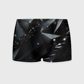 Мужские трусы 3D с принтом Black luxury  abstract в Петрозаводске, 50% хлопок, 50% полиэстер | классическая посадка, на поясе мягкая тканевая резинка | Тематика изображения на принте: 