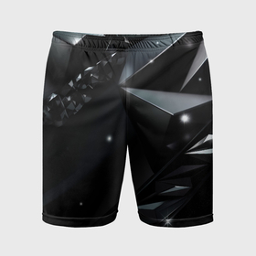 Мужские шорты спортивные с принтом Black luxury  abstract в Новосибирске,  |  | 
